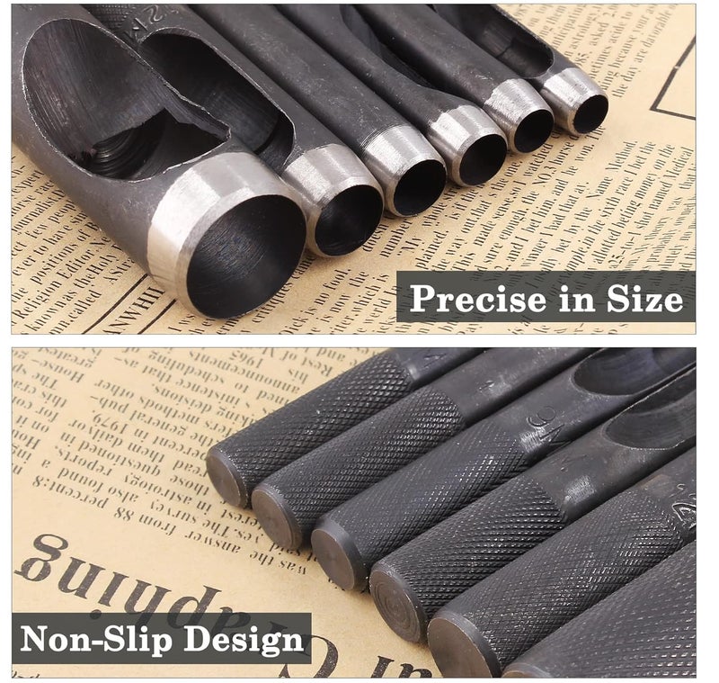Bivethoi 20mm Round Gasket Punch, Carbon Steel Hollow Hole Cutter Tool, Watch Band Leather Hole Punch for Belts Fabric Canvas Paper Plastic Craft (Metric) - Image 4